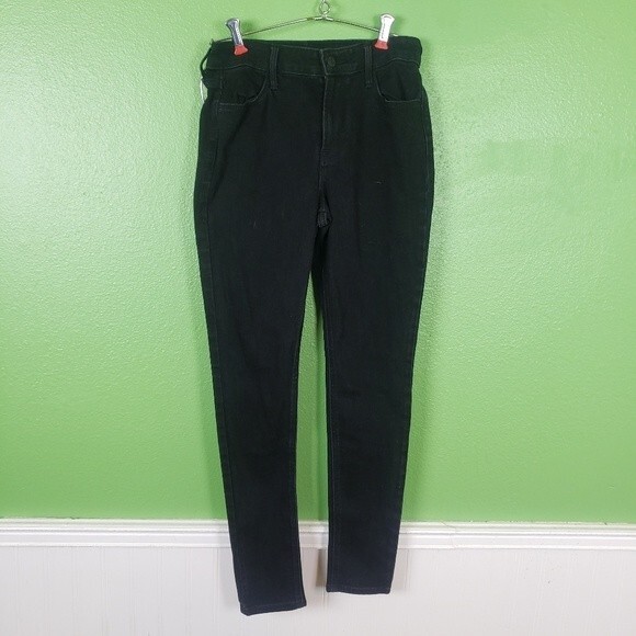 BUNDLE 2 Old Navy Denim High Rise Blue Black Skinny Jeans Size 0 - Picture 3 of 11